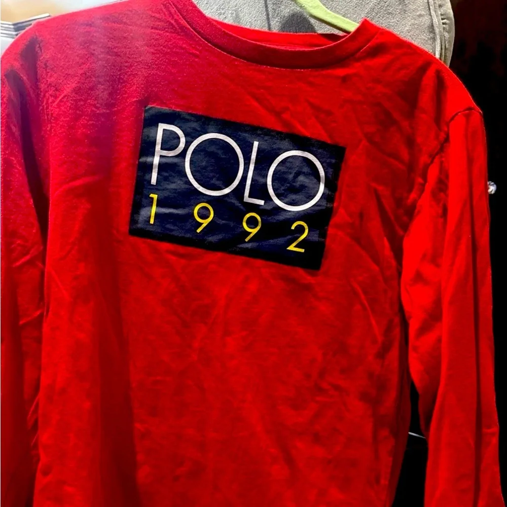 Polo by Ralph Lauren Red Long-Sleeve Graphic Tee